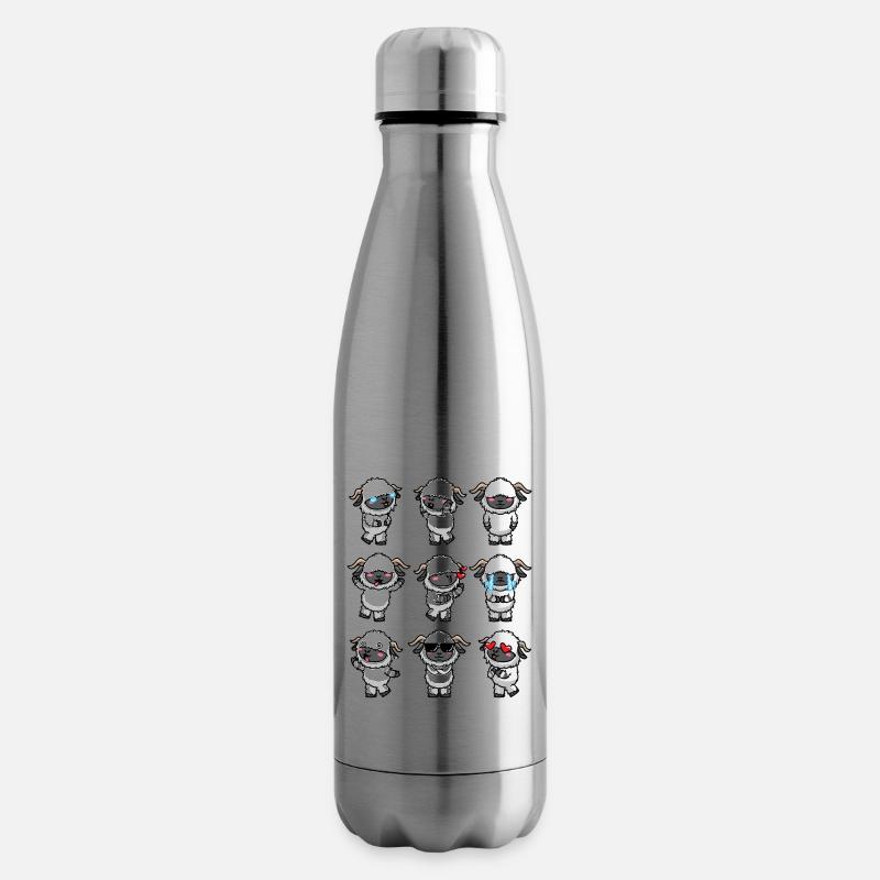 Walliser Schwarznasenschaf Schafe - Isolierflasche - Lightsilver