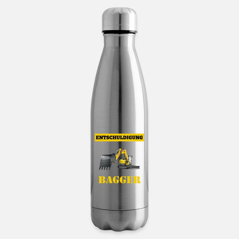 Entschuldige dass ich zu spät bin ich habe Bagger - Isolierflasche - Lightsilver