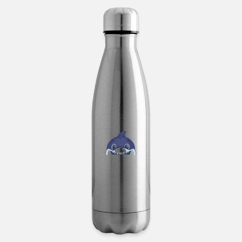 drôle d’image de poisson pour les filles - Bouteille isotherme - argent clair