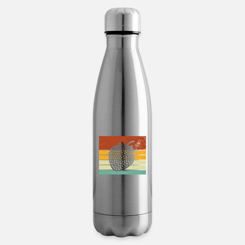 Strawberry Fruit Lover Retro Healthy Gift idea - Isolierflasche - Lightsilver