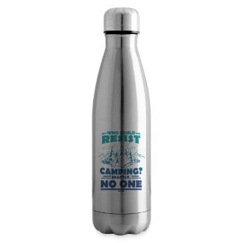 Camping Camping Holiday Tent Gift - Insulated Water Bottle - silver - Right