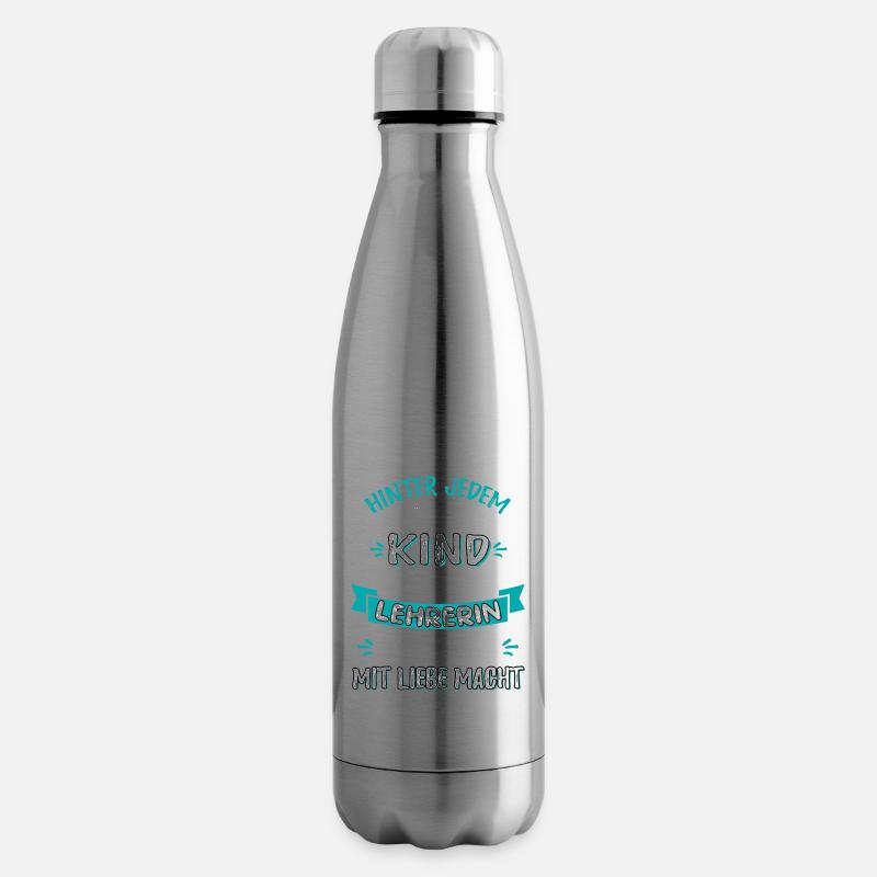 Hinter jedem Kind steckt eine tolle Lehrerin - Isolierflasche - Lightsilver