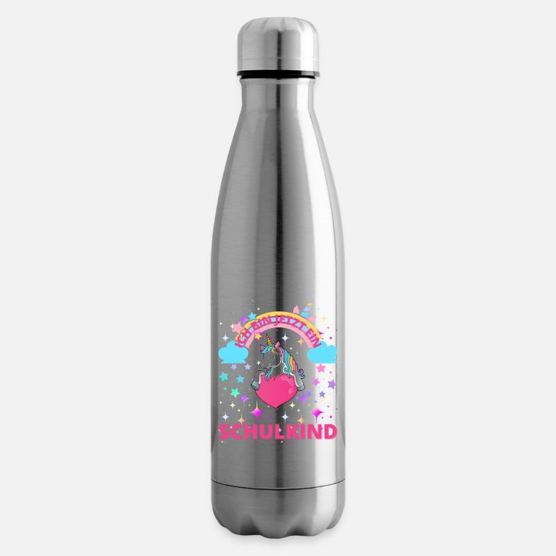 Ich bin jetzt ein Schulkind - Einhorn - Isolierflasche - Lightsilver