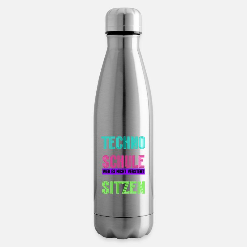 Techno Ist Wie Schule Techno - Isolierflasche - Lightsilver