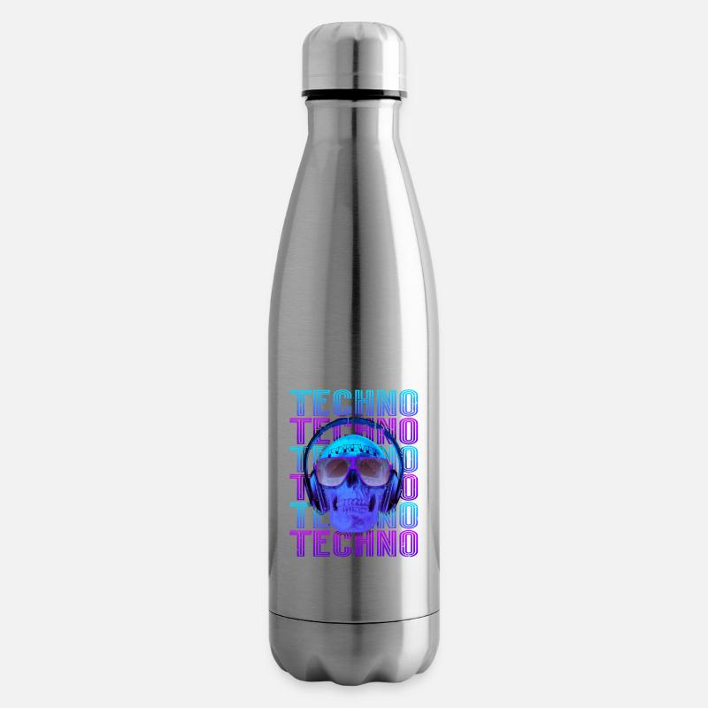 Techno Musik - Isolierflasche - Lightsilver
