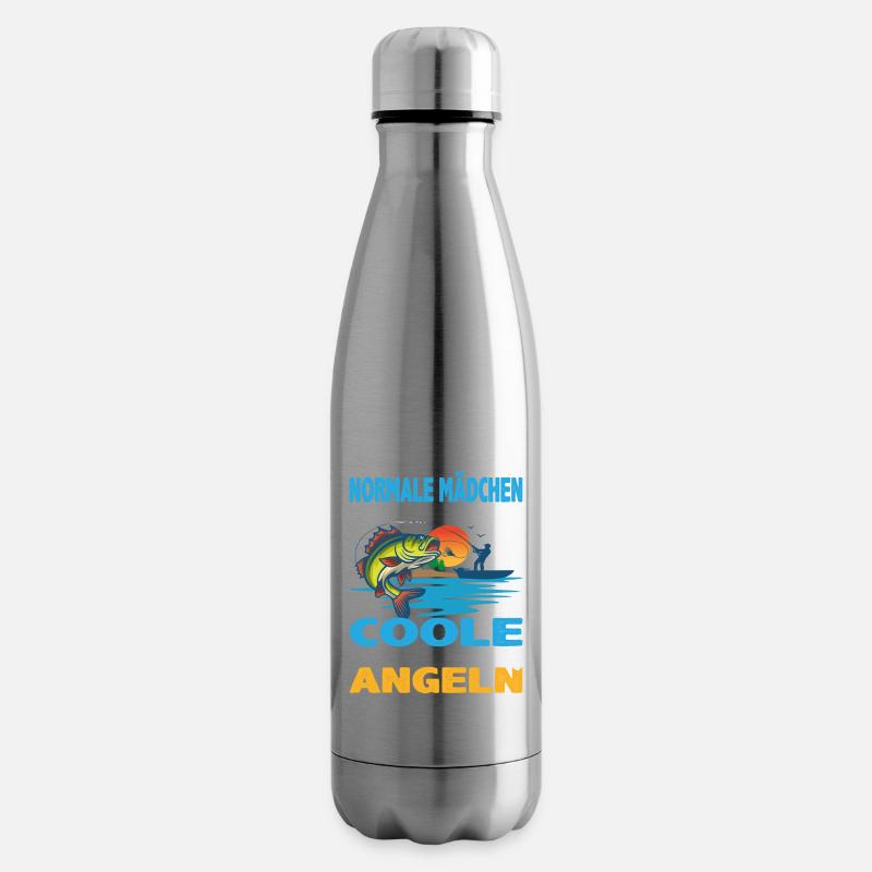 Normale Mädchen machen Hausaufgaben coole Mädchen - Isolierflasche - Lightsilver