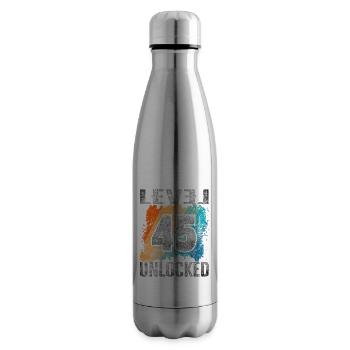 Niveau cadeau d’anniversaire débloqué 45 ans - Bouteille isotherme - argent clair - Droite