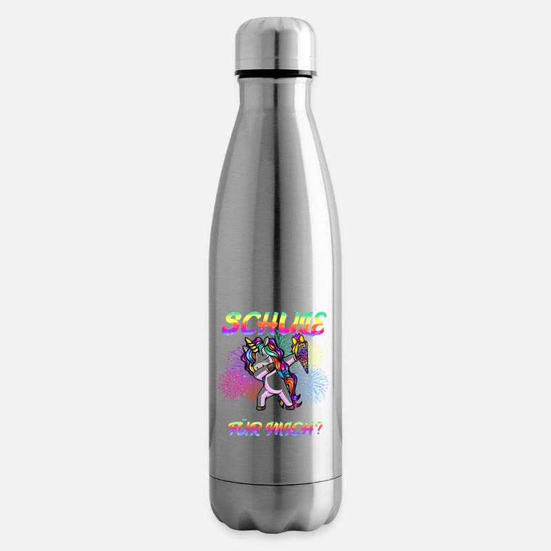 Einschulung Mädchen Schulkind Einhorn Schultüte - Isolierflasche - Lightsilver