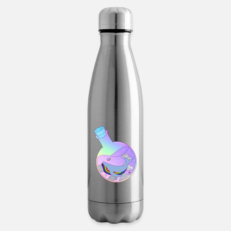 Regenbogenwal im Trank LGBT Pride Month - Isolierflasche - Lightsilver