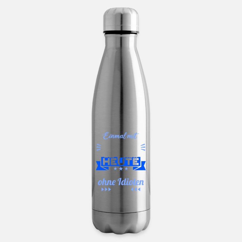 Einmal mit Profis war gestern einmal ohne Idioten - Isolierflasche - Lightsilver