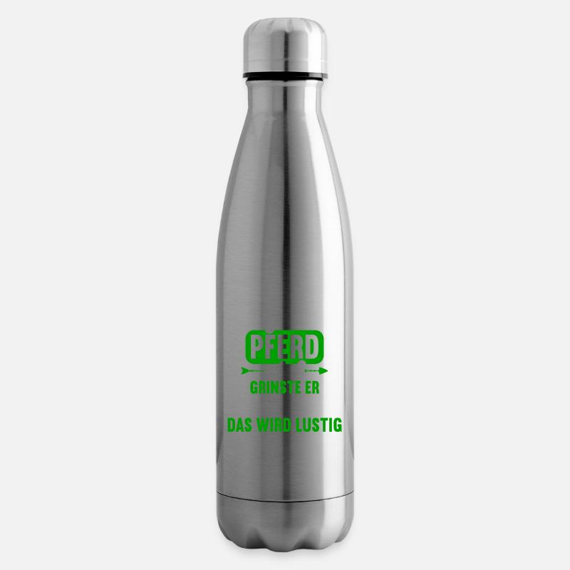 Als Gott mein Pferd schuf das wird lustig Pferd - Isolierflasche - Lightsilver