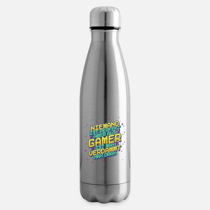 Zocken Gaming - Isolierflasche - Lightsilver