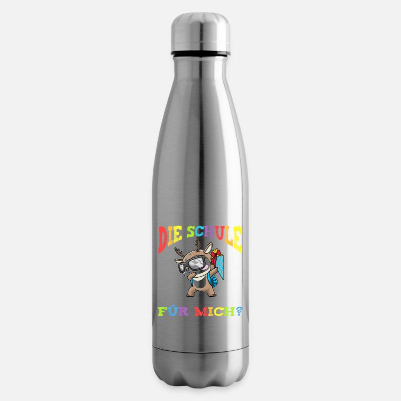 Schulkind Einschulung Reh - Isolierflasche - Lightsilver