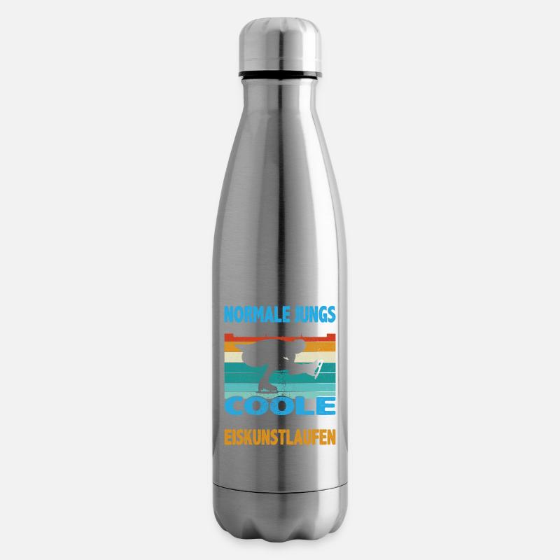 Normale Jungs Hausaufgaben coole Eiskunstlauf - Isolierflasche - Lightsilver
