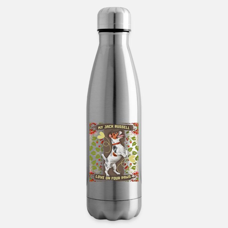 Jack-Russell-Terrier, Hund, bester Freund - Isolierflasche - Lightsilver