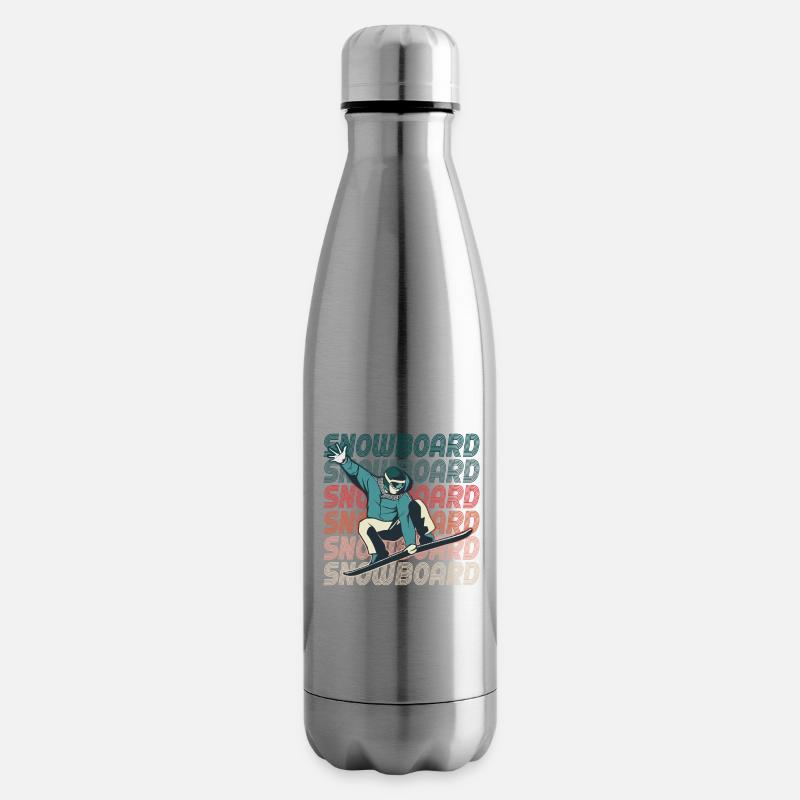 Snowboard - Bouteille isotherme - argent clair