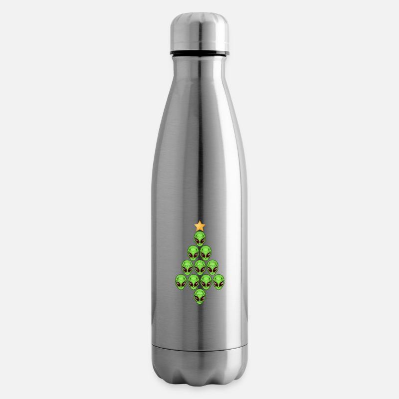 Alien Weihnachtsbaum Xmas Pyjamas PJs Space Funny - Isolierflasche - Lightsilver