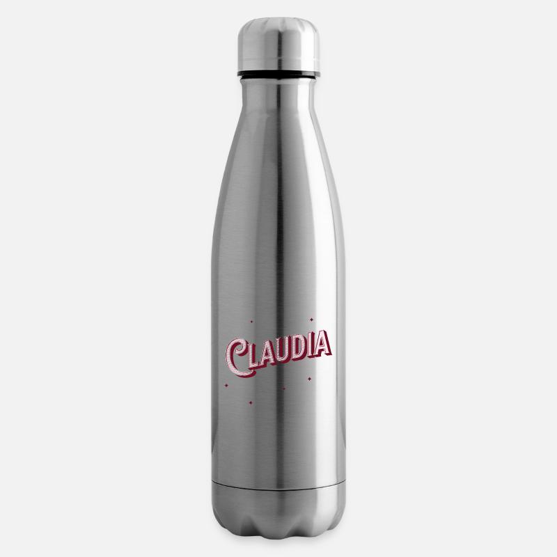 Claudia Namen personalisiert - Isolierflasche - Lightsilver