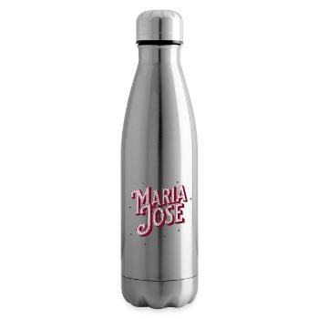 Maria Jose name personalized - Insulated Water Bottle - silver - Right