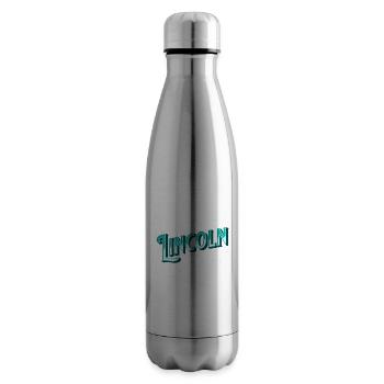 Lincoln names personalized - Insulated Water Bottle - silver - Right