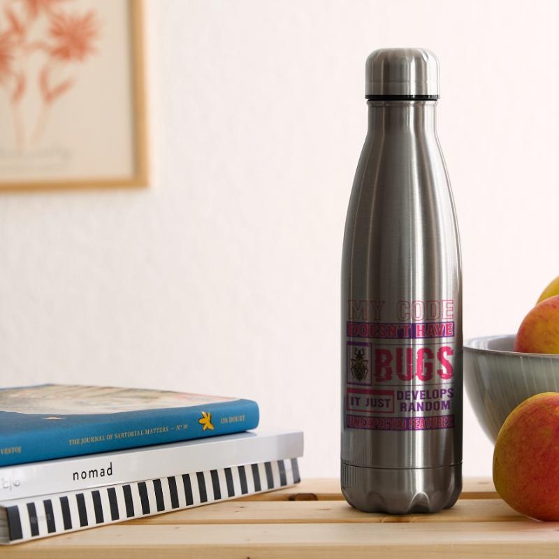 Developer My Code Hat Keine Bugs Funny Coding Isolierflasche
