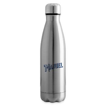 Manuel name personalized - Insulated Water Bottle - silver - Right