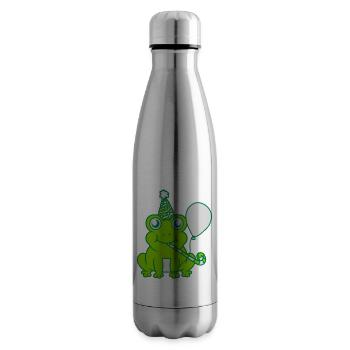 Birthday-celebrating little frog - Insulated Water Bottle - silver - Right