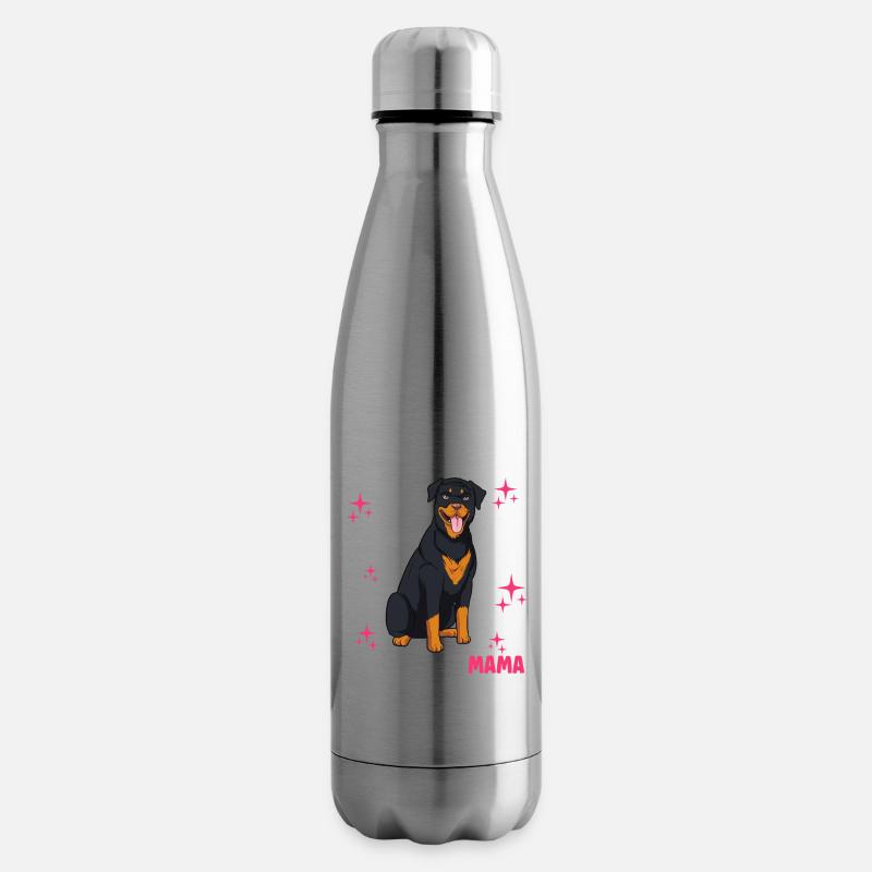 Rottweiler Mama - Isolierflasche - Lightsilver
