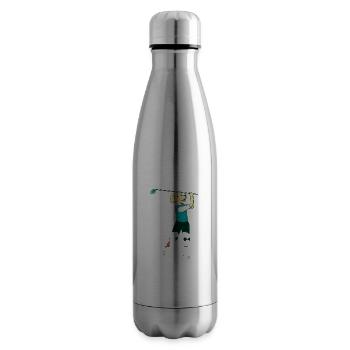 Golf Golfer Golfschläger Spruch Hundeliebhaber - Isolierflasche - Lightsilver - Rechts