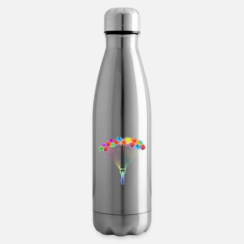 Parachutisme Couleur Splash Jumping - Bouteille isotherme - argent clair