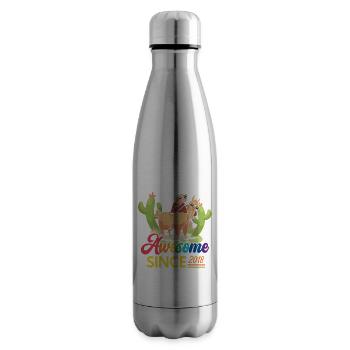 Awesome Seit 2018 Geburtsjahr Schaf Jahrestag - Isolierflasche - Lightsilver - Rechts