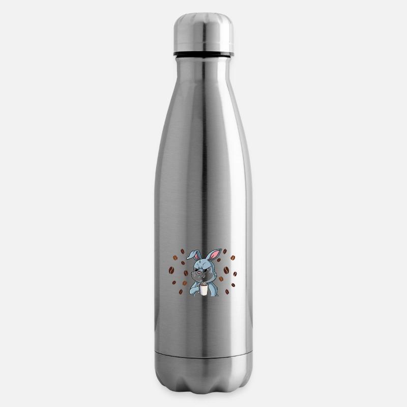 Ich Hatte Nachtschicht Kaffee Hase - Isolierflasche - Lightsilver