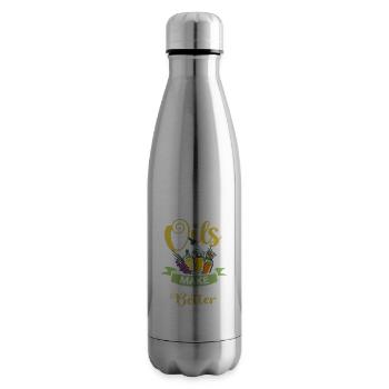 Essential Oil Diffuser Aromatherapy Plants - Insulated Water Bottle - silver - Right