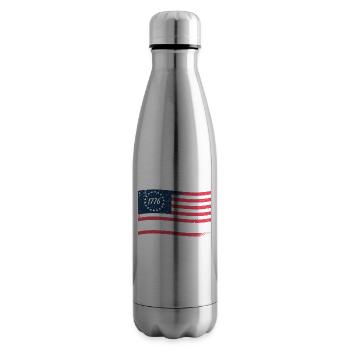 1776 Wir das Volk patriotisch American - Insulated Water Bottle - silver - Right