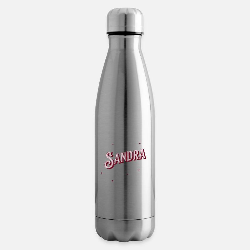 Sandra Namen personalisiert - Isolierflasche - Lightsilver