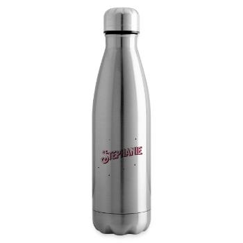 Le prénom de Stéphanie personnalisé - Bouteille isotherme - argent clair - Droite