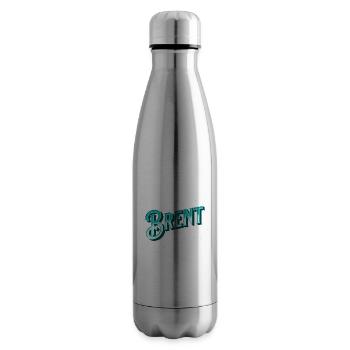 Brent name personalized - Insulated Water Bottle - silver - Right