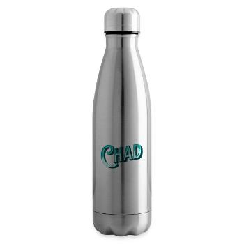 Chad name personalized - Insulated Water Bottle - silver - Right