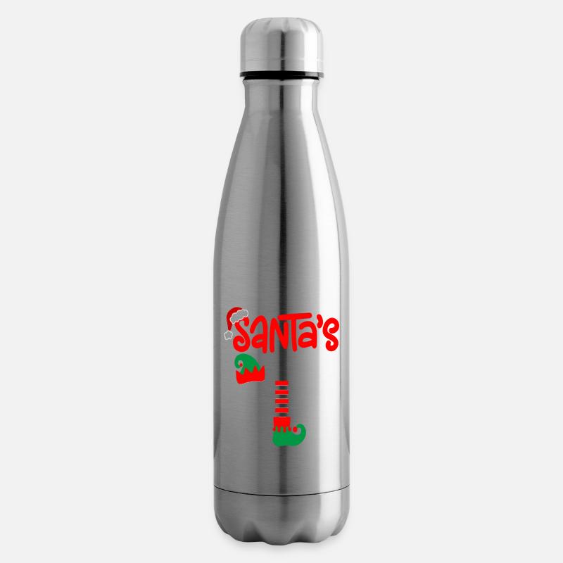 Petit Elfe du Père Noël - Bouteille isotherme - argent clair