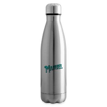 Manuel name personalized - Insulated Water Bottle - silver - Right