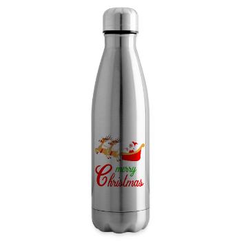 Merry Christmas - Insulated Water Bottle - silver - Right