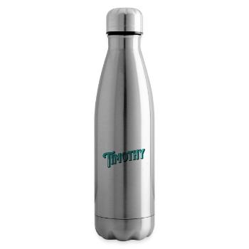 Nom de Timothée personnalisé - Bouteille isotherme - argent clair - Droite