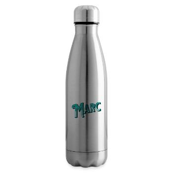 Marc name personalized - Insulated Water Bottle - silver - Right