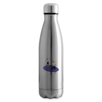 Badminton Spieler Geschenkidee Design - Isolierflasche - Lightsilver - Rechts