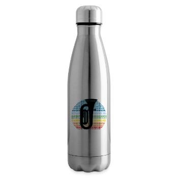 Tuba Player Tuba Musical Instrument - Insulated Water Bottle - silver - Right