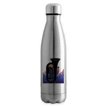 Tuba Player Tuba Musical Instrument - Insulated Water Bottle - silver - Right