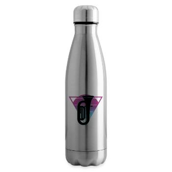 Tuba Player Tuba Musical Instrument - Insulated Water Bottle - silver - Right