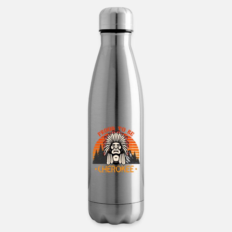 Stolz darauf, Cherokee-Indianer zu sein - Isolierflasche - Lightsilver