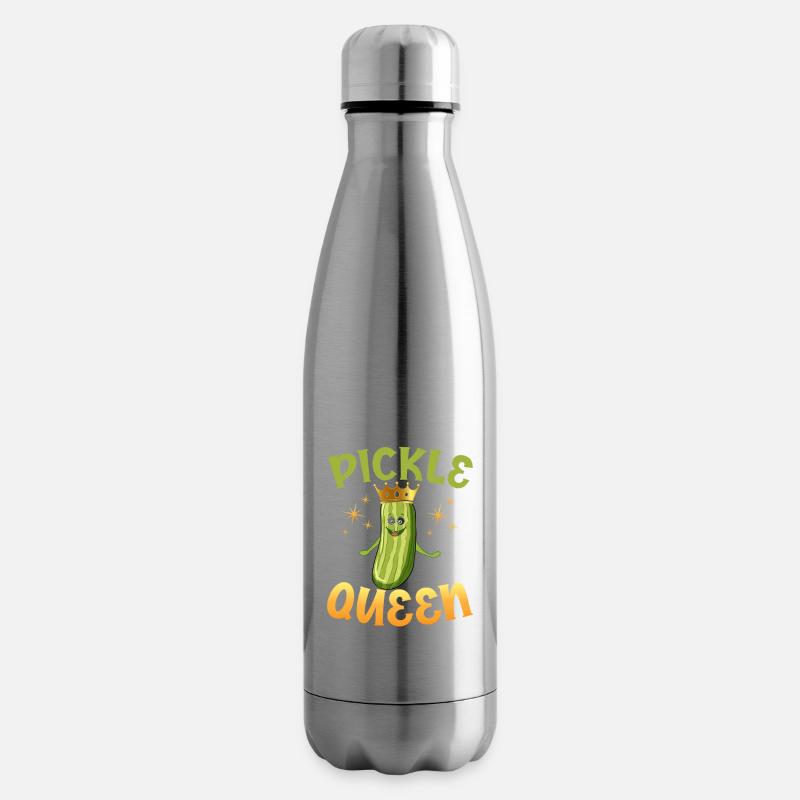 Cornichon Queen Cornichons Concombre - Bouteille isotherme - argent clair
