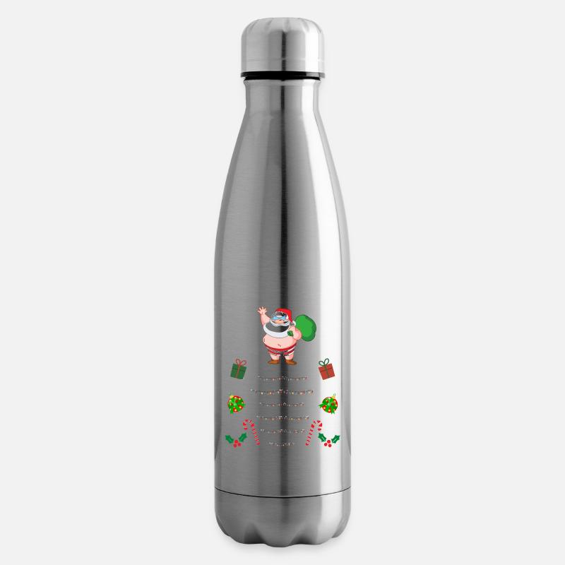 Chemise pull de Noël trop chaude pour moche - Bouteille isotherme - argent clair